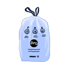 Illustration sac bleu pro / commercial