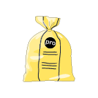 Illustration sac jaune pro / commercial